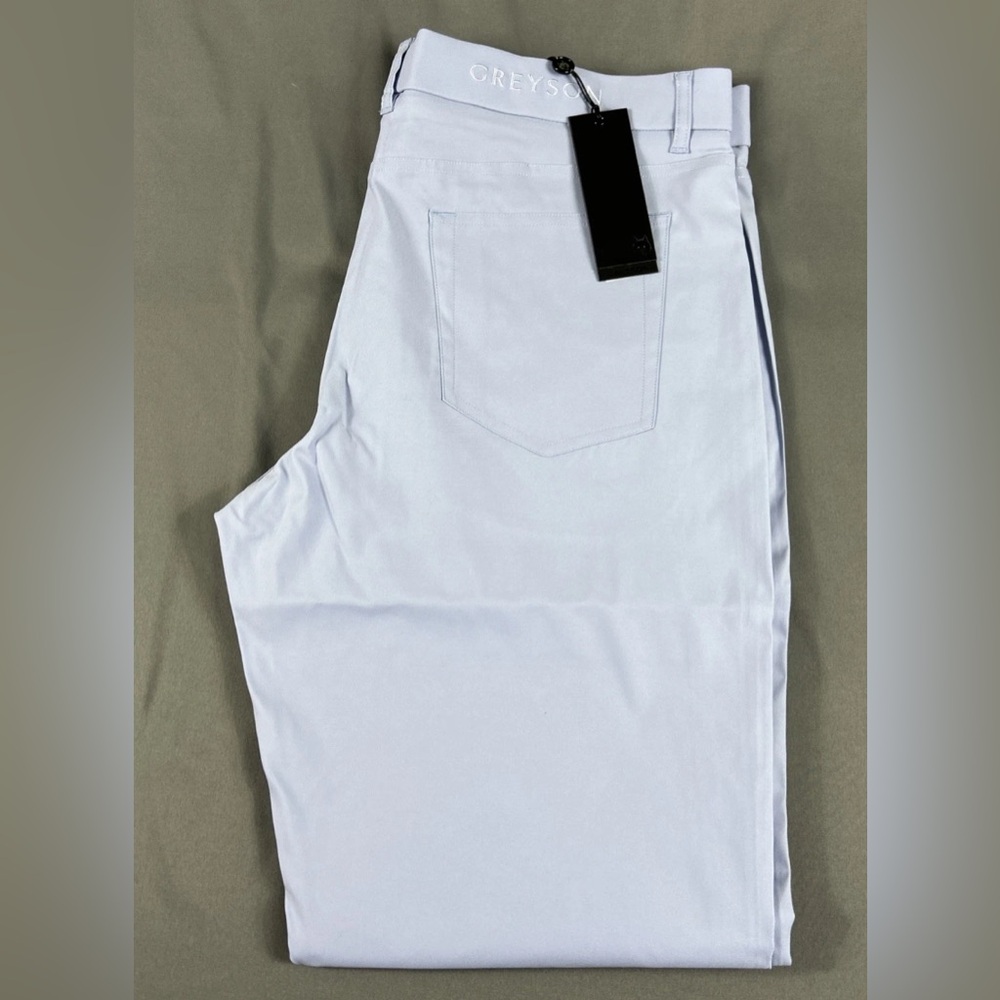 Greyson Golf Pants Wainscott Trousers 36 x 32 Heron Blue Polyester
